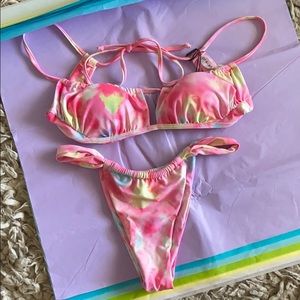 🔥 Tie dye pink bikini BNWT